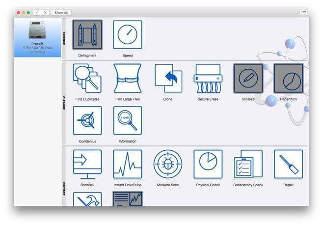 Drive Genius 6 interface on Mac
